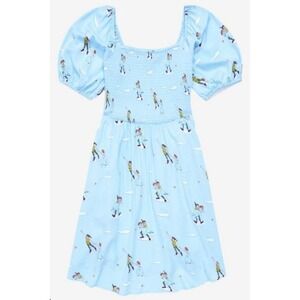 L Box Lunch Disney Peter Pan Flying All Over Print Smock Dress With Pockets
